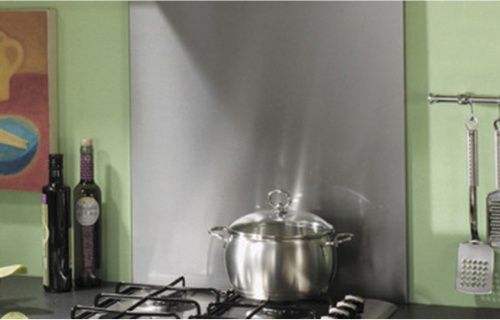 Brushed Stainless Steel Splashbacks for Kitchens