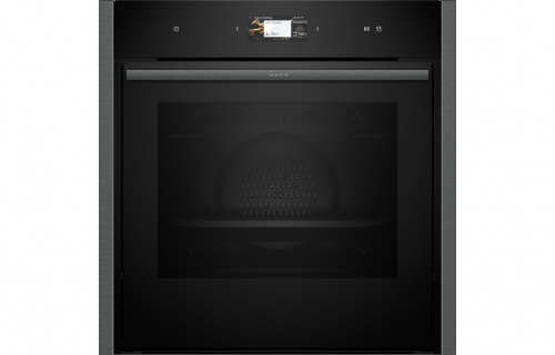 Neff N90 B64VS71G0B Single Slide & Hide Pyrolytic Oven w/Steam - Black w/Graphite Trim