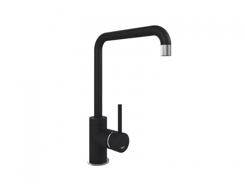 Cascata Square Spout Chrome Purquartz Black