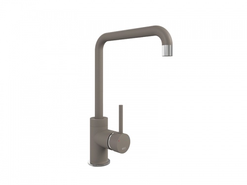 Cascata Square Spout Chrome Purquartz Concrete