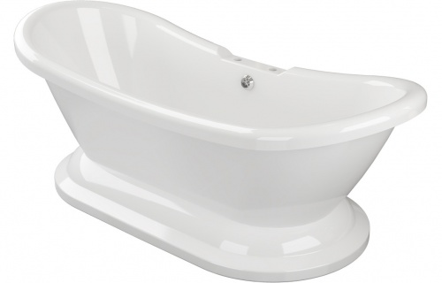 Dory Freestanding 1760x700x720mm 2TH Bath w/Base - White