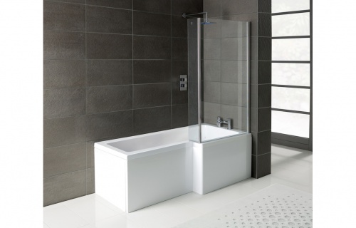 Addison L-Shape Shower Bath, Panel & Screen - Right