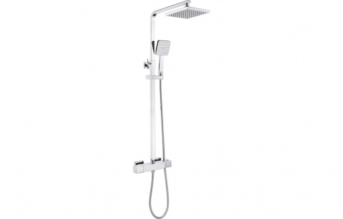 Apure Cool-Touch Thermostatic Mixer Shower w/Riser & Overhead Kit