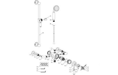 Nile Berwick Shower Pack 1 - Concentric Single Outlet & Riser Kit