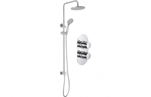 Beni Shower Pack Two - Twin Two Outlet w/Riser & Overhead Kit