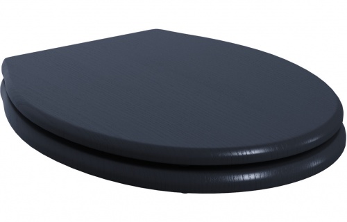 Soft Close Wood Effect Toilet Seat - Indigo Ash