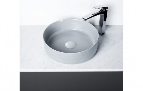 Hope 355Mm Ceramic Washbowl & Waste - Matt Grey