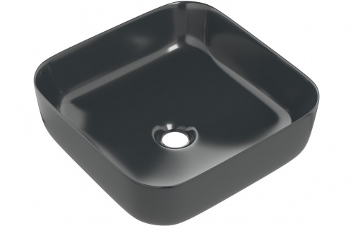 Hope 400Mm Ceramic Square Washbowl & Waste - Matt Black