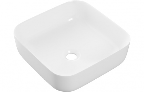 Hope 400Mm Ceramic Square Washbowl & Waste - Matt White