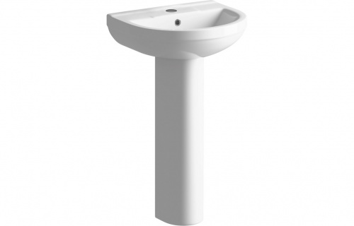 Calm 500X390Mm 1Th Basin & Full Pedestal