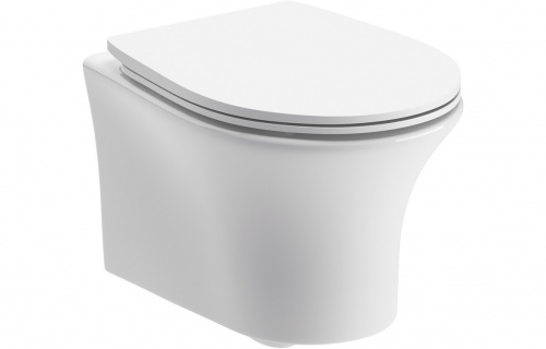 Drip Rimless Wall Hung Wc & Soft Close Seat