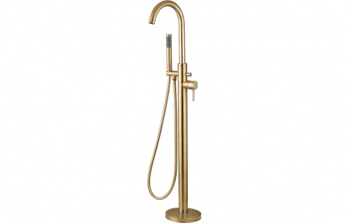 Miles Floor Standing Bath/Shower Mixer - Brushed Brass