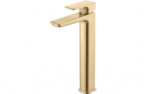 Irene Mono Tall Basin Tap - Brushed Brass