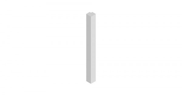 Modular Pilaster 1210 X 75 X 75 - Florence Light Grey