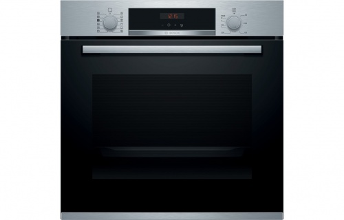 Bosch Series 4 HRS574BS0B Single Pyrolytic Oven w/Added Steam - Brushed Steel