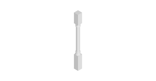 Benchpost Pilaster 900 X 75 X 75 - Jefferson Ivory