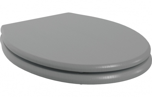 Luca Soft Close Wood Effect Toilet Seat - Grey Ash