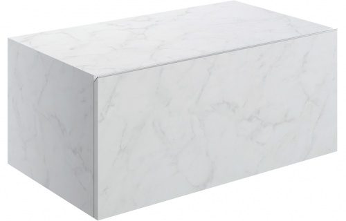 Nature 800mm Wall Hung Storage Drawer - White Marble