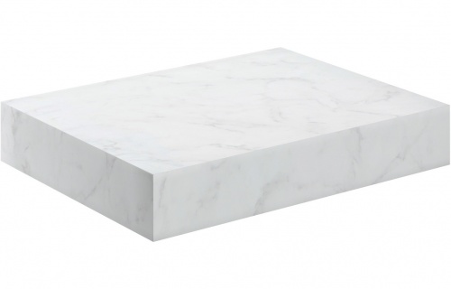 Nature 600mm Wall Hung Basin Shelf - White Marble