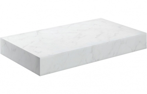 Nature 800mm Wall Hung Basin Shelf - White Marble