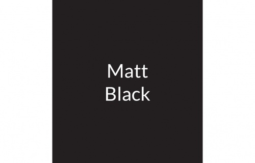 Prima LES005 60cm Straight Glass Splashback - Matt Black