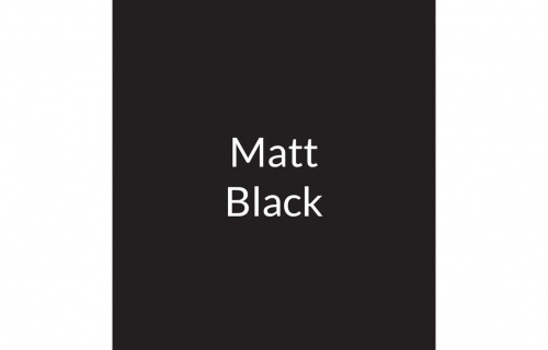 60cm Matt Black Glass Splashback - Prima Les005