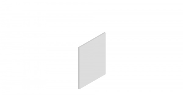 Plain End Panel 900 X 650 X 18 - Strada Light Grey Gloss