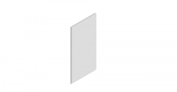 Plain End Panel 960 X 360 X 18 - Strada White Gloss