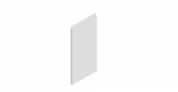 Feature Base End Panel 900 X 650 X 22 - Strada Light Grey Gloss