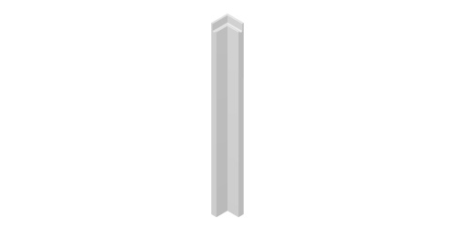 Internal Corner Post 715 X 70 X 70 - Strada Light Grey Gloss