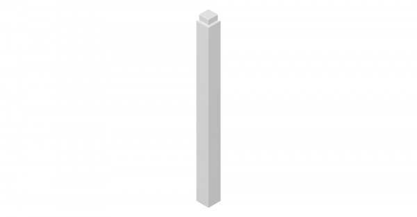 External Corner Post 930 X 70 X 70 - Strada White Gloss