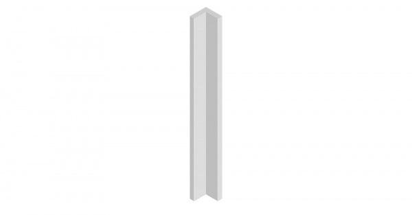 Internal Corner Post 685 X 70 X 70 Zola Soft Matte White