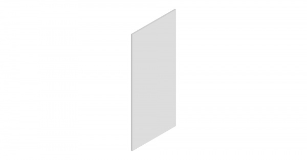 plain end panel: 900 x 1200 x 18 Zola Gloss White
