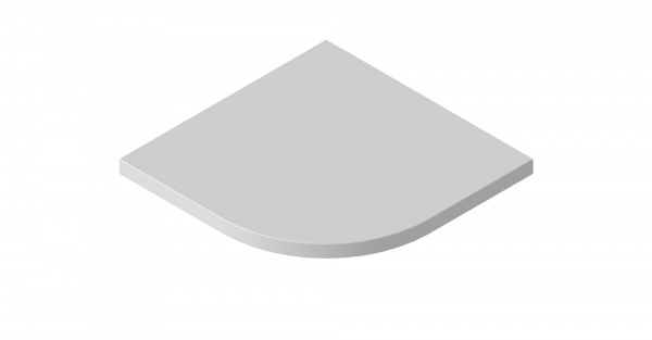 quadrant cornice / light pelmet: 450 x 450 x 28 Zola Soft Matte Dust Grey