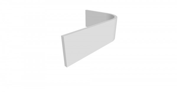 Quadrant Plinth 150 X 430 X 320 Zola Soft Matte Light Grey