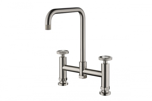 Henry Holt Collection Bridge Mixer Brushed Steel