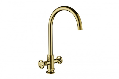 Henry Holt Collection Twin Lever Gold Brass