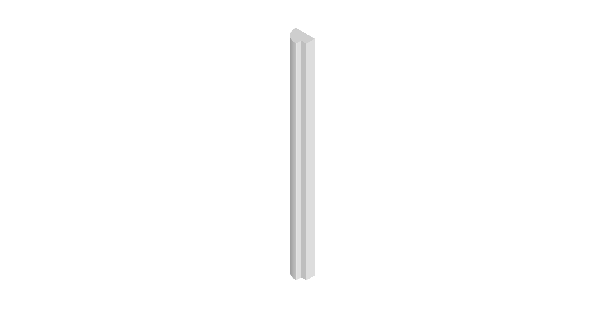 Quadrant End Moulding 2450 X 50 X 70 Aldana Porcelain