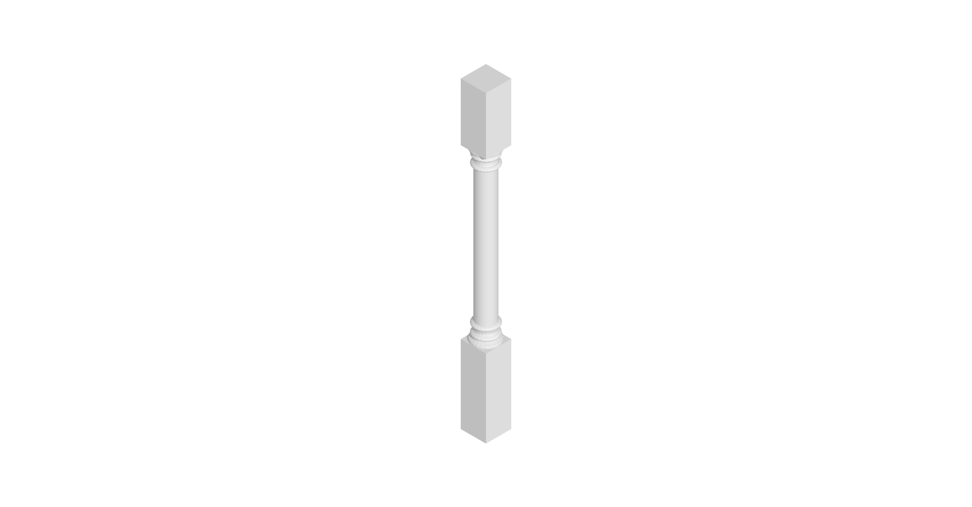 Benchpost Pilaster 900 X 75 X 75 - Madison Porcelain