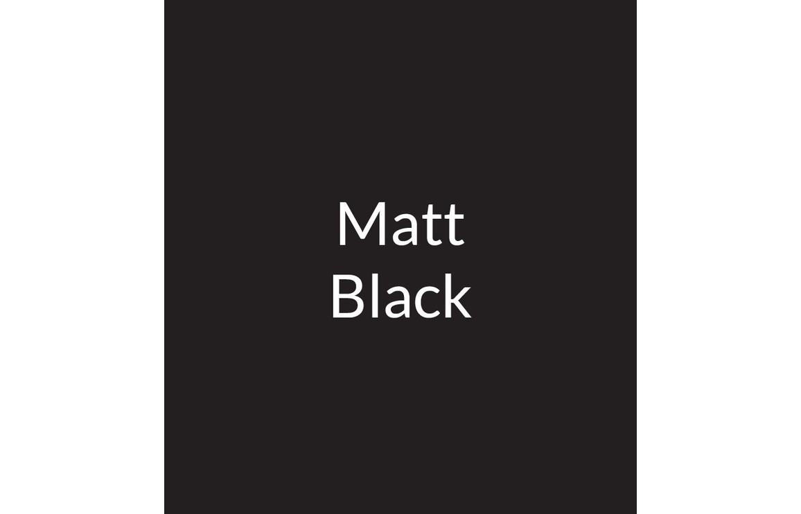 60cm Matt Black Glass Splashback - Prima Les005