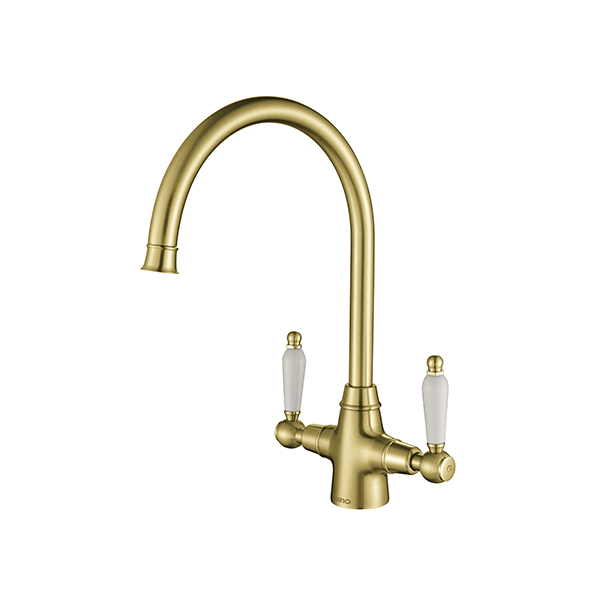 Rodez Classic Single Tap Brushed Gold Brass
