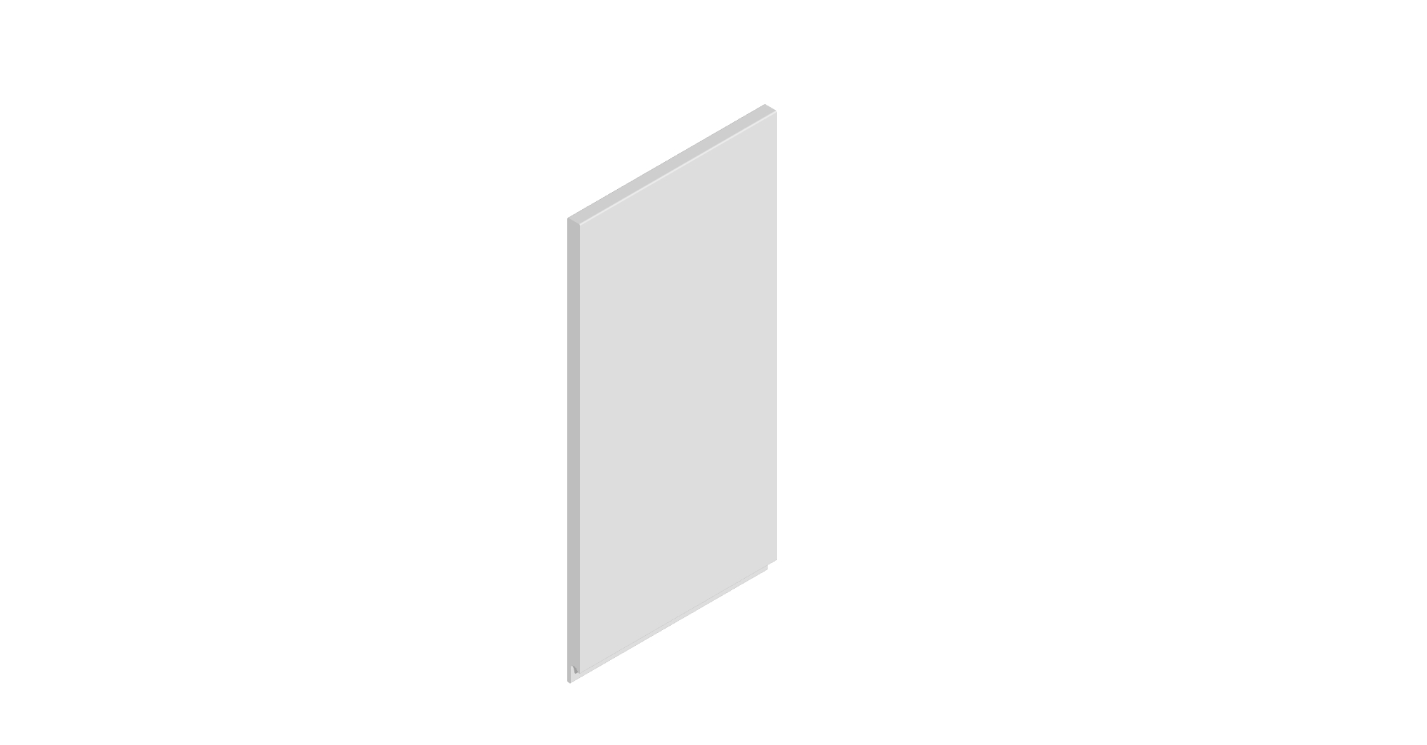 Plain End Panel 960 X 360 X 18 - Strada Light Grey Gloss