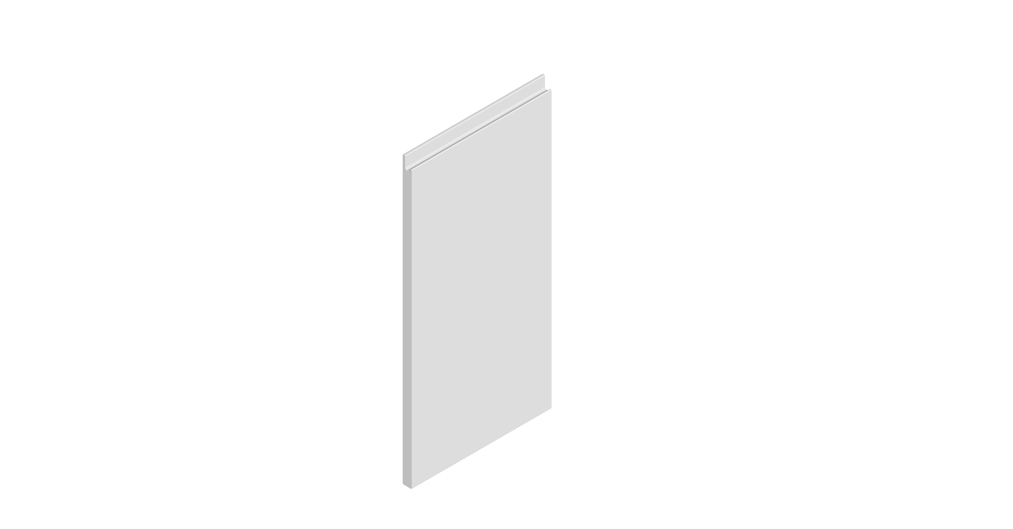 Feature Base End Panel 900 X 650 X 22 - Strada Light Grey Gloss