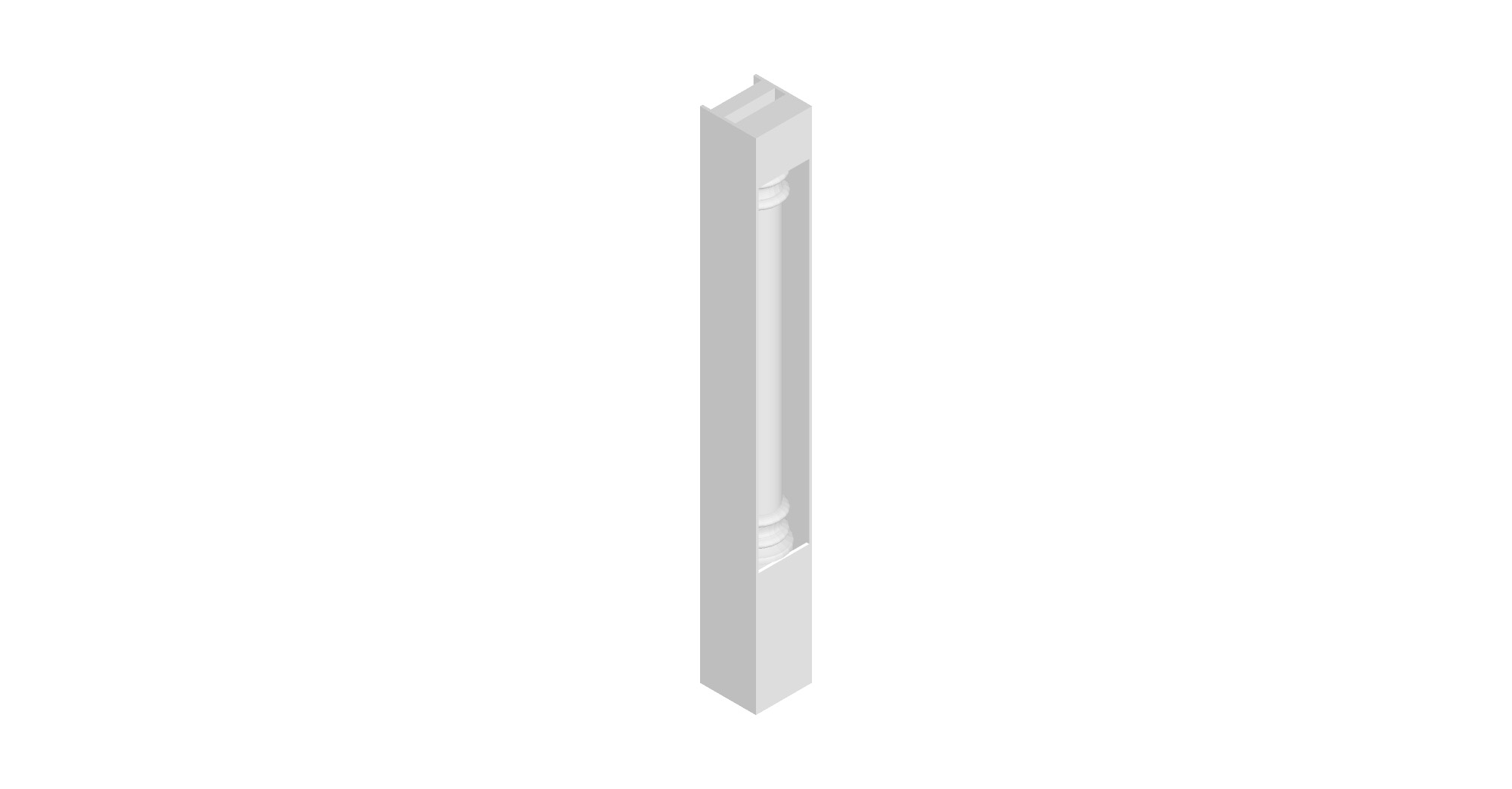 Box Pilaster 1210 X 100 X 100 - Wakefield Light Grey