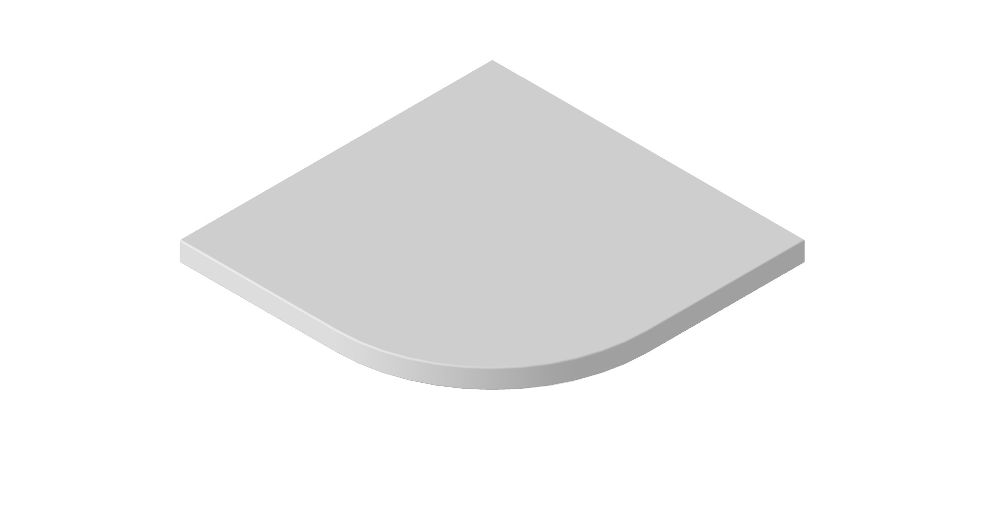 quadrant cornice / light pelmet: 450 x 450 x 28 Zola Gloss Dust Grey